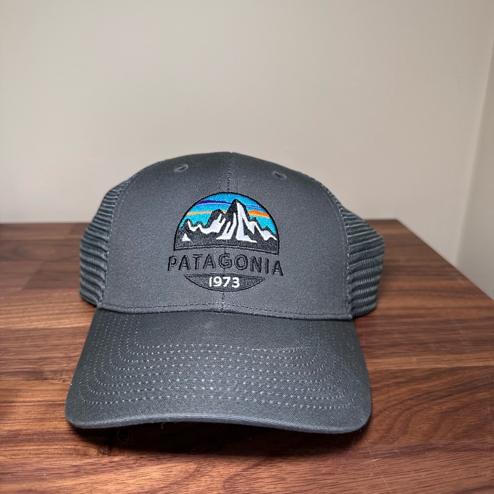 Patagonia Charcoal Cap with Colorful Logo